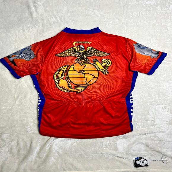 NWT Primal USMC Cycling Jersey Men's 2XL Marines Semper Fidelis Bulldog Eagle - Picture 5 of 9